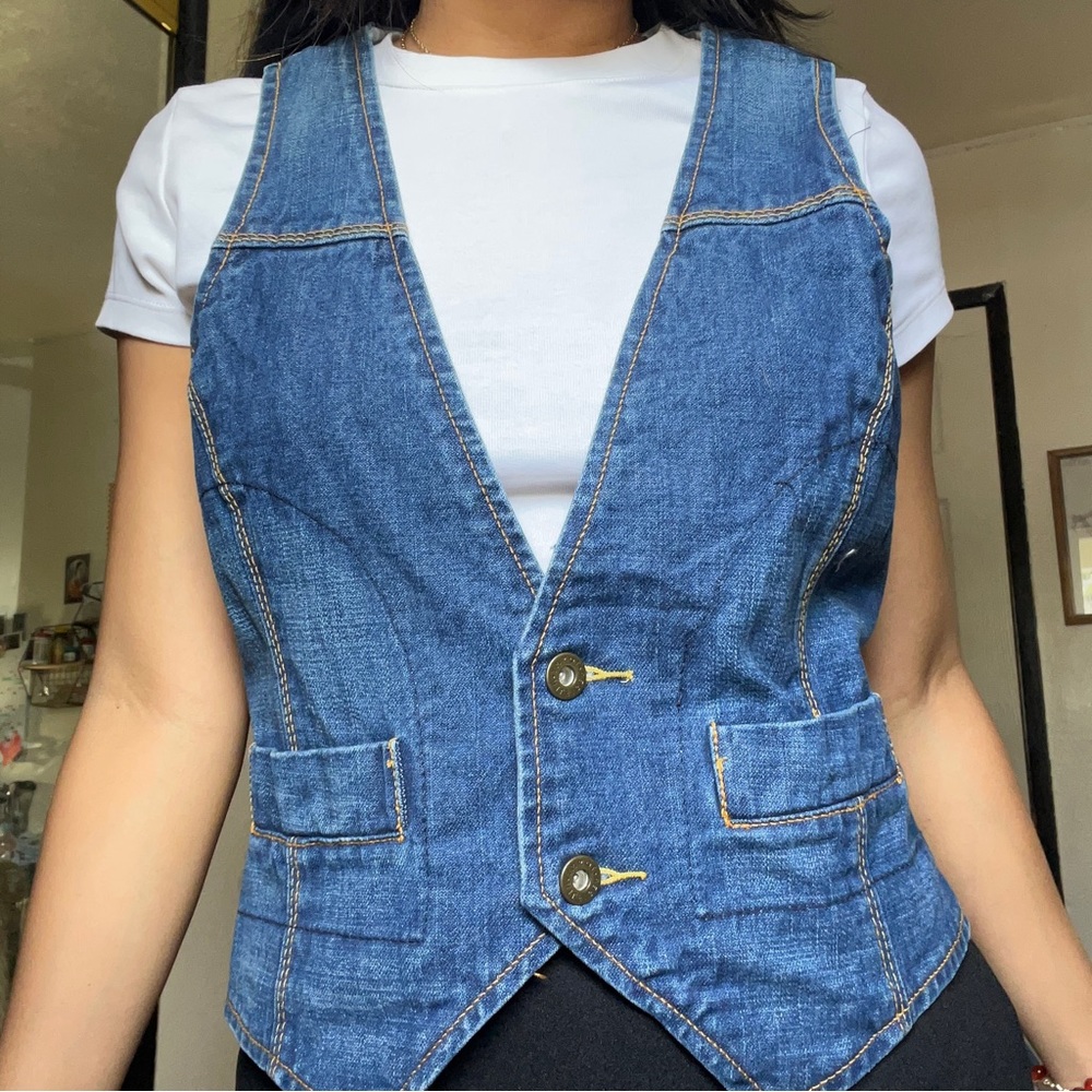 tommy hilfiger denim waistcoat vest